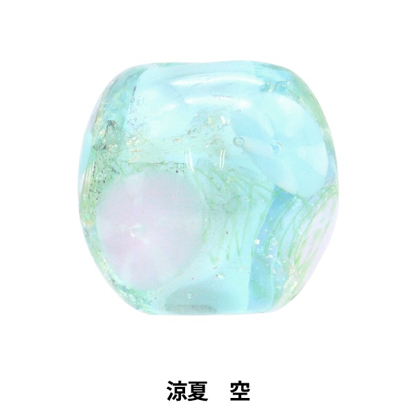 アクセサリー素材 『とんぼ玉 涼夏 空 MOR』 ビーズ,パックビーズ