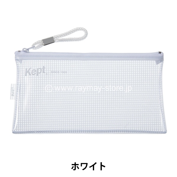 文具 『Kept クリアペンケース ホワイト KPF603W』 画材・文具,筆記具