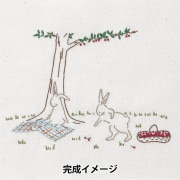 刺しゅうキット 『刺しゅうを楽しむプリントクロス 高橋亜紀うさぎの