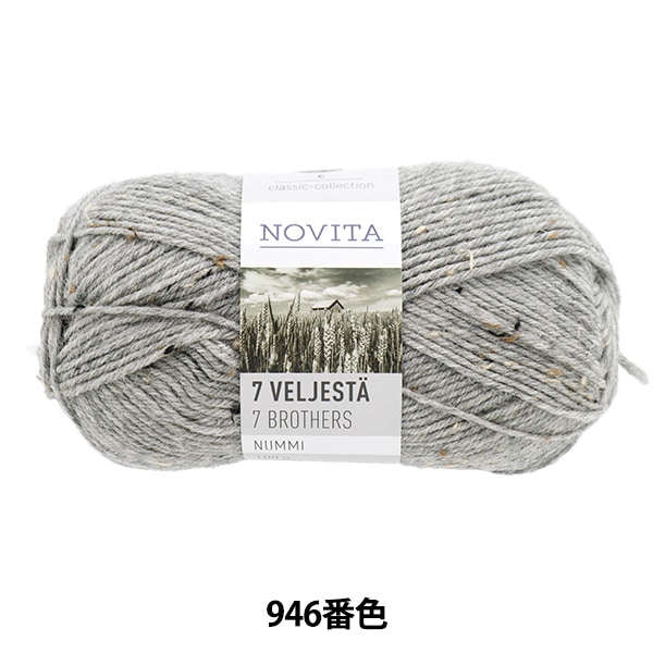 秋冬毛糸 『NOVITA 7BROTHERS NUMMI 946番色 氷堆石』 NOVITA ノヴィタ