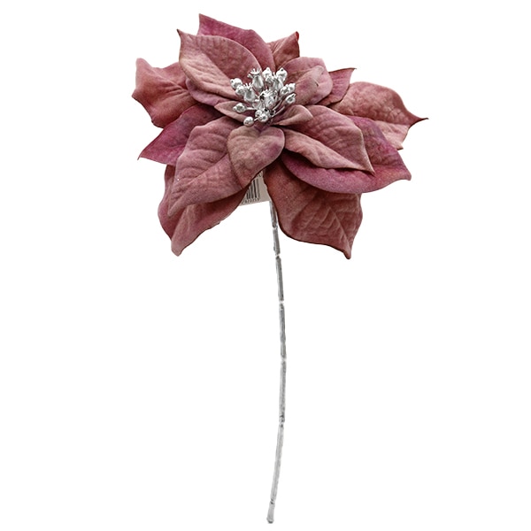 造花 シルクフラワー 『メルティポインセチアピック バーガンディ