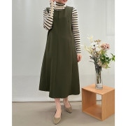 ワンピース 『あったかウールライクAラインワンピース ヘリンボン