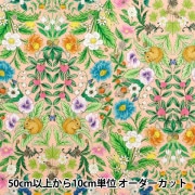 数量5から】 生地 『20オックス Plantica 花柄 ピンク』 生地・布,素材
