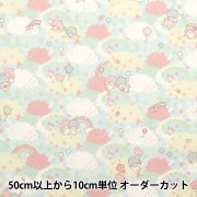 数量5から】 生地 『オックス サンリオ キキララ サックス 20TS