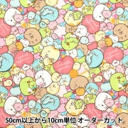 【数量5から】 生地 『オックス すみっコぐらし ぎっしり ピンク G-9928-1A』 KOKKA コッカ|柄から探す|生地