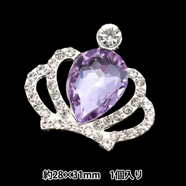 手芸パーツ 『ビジューセンターパーツ クラウン 1個入り 28mm×31mm No