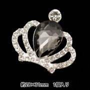 手芸パーツ 『ビジューセンターパーツ クラウン 1個入り 28mm×31mm No