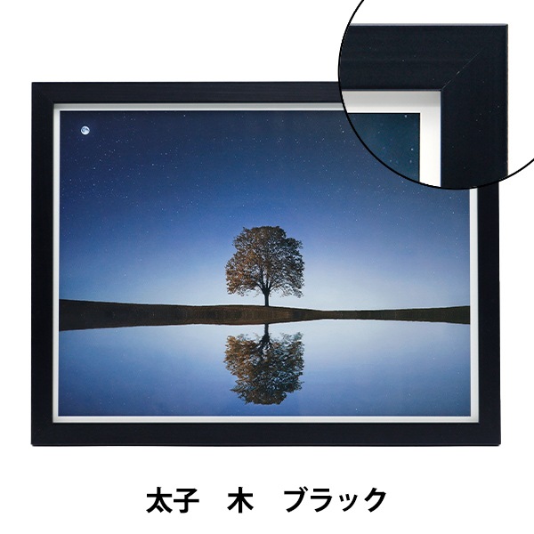 額 『太子額F NS型 木 ブラック D3-NS-BK』 画材・文具,額