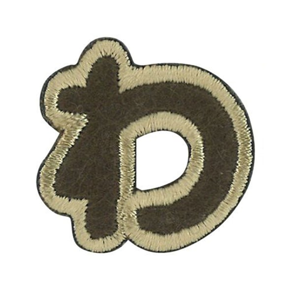 タータンチェックのひらがなアイロンワッペン 刺繍ワッペン 名前 漢字 ひらがな カタカナ 一文字 1文字