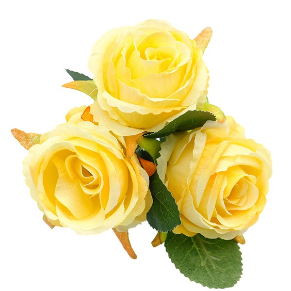 造花 シルクフラワー 『フラワーピック ローズピック イエロー 928-4