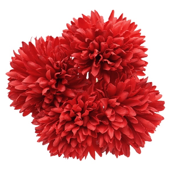 造花 シルクフラワー 『フラワーピック ボンボンピック レッド 735-6