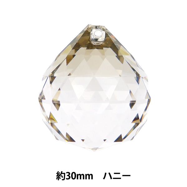 ビーズ 『アスフォークリスタル701 ハニー 30mm』 ビーズ,パックビーズ