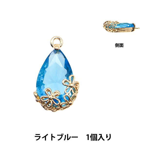 アクセサリー素材 『2024ビーズパーツ ライトブルー ISY-6-24-36B