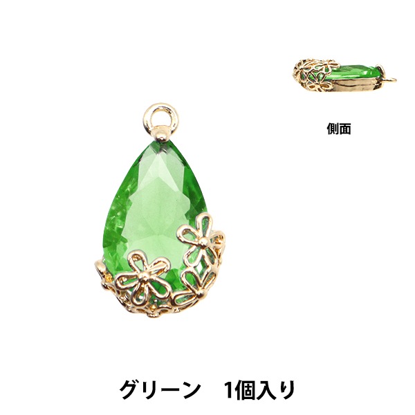 アクセサリー素材 『2024ビーズパーツ グリーン ISY-6-24-36E』 ビーズ