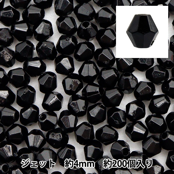 ビーズセール】ビーズ 『ソロバン型アクリルビーズ 4mm 約200個入り