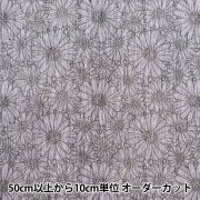 春夏生地セール】 【数量5から】 生地 『高島ちぢみ 線描き花柄 ライト