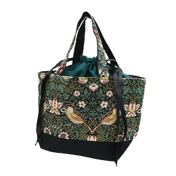 バッグ 『BEST OF MORRIS柄 トートバッグ ストロベリーシーフ ブラック