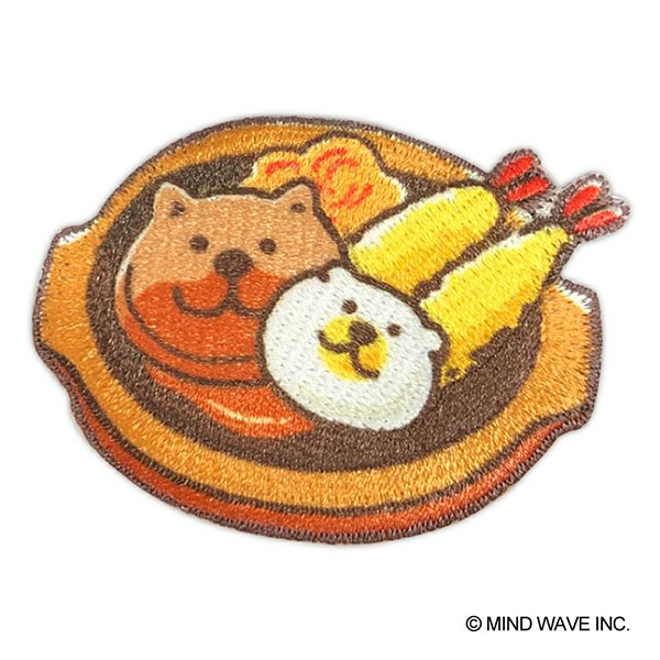 ワッペン 『しばんばん アイロン接着ワッペン 鉄板エビフライ