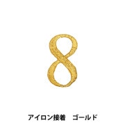 ワッペン 『アイロン接着数字ワッペン 9 ゴールド SM2348』 服飾