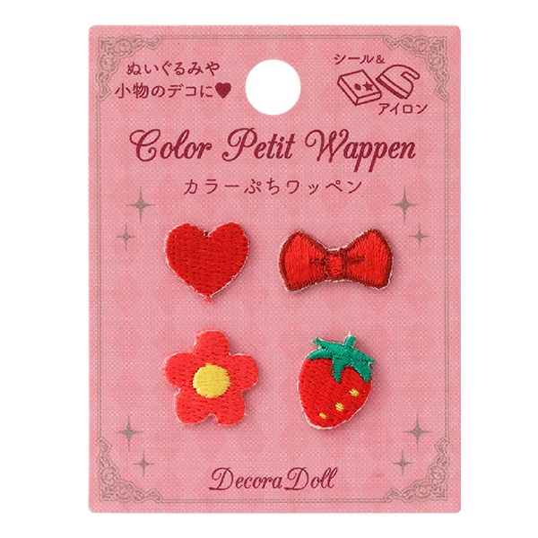 手芸パーツ 『デコラドール カラーぷちワッペン レッド DDPW-01』 雑貨