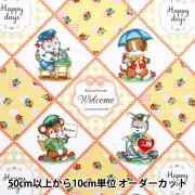 数量5から】 生地 『シーチング ディアリトルワールド バイアス