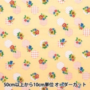 数量5から】 生地 『シーチング ディアリトルワールド ヘキサゴンと花
