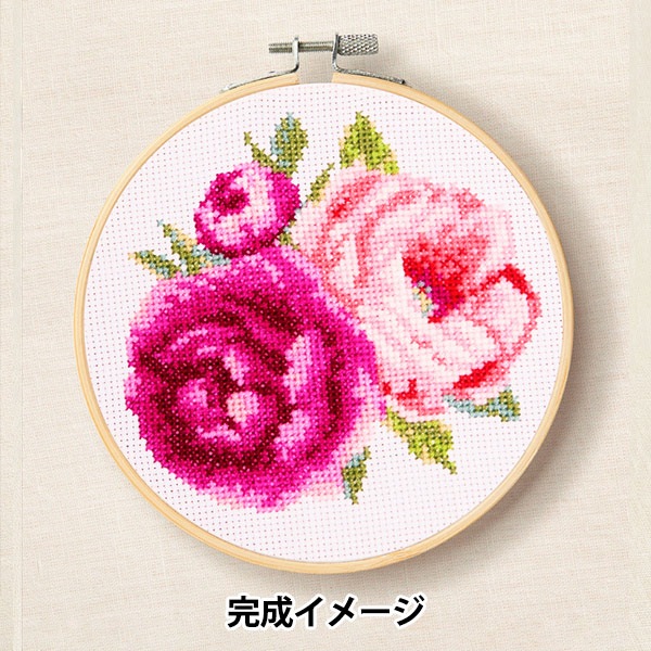 刺しゅうキット 『デザイナーコレクション ピンクピオニー BK1895