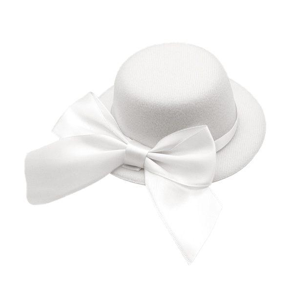 アクセサリー 『ミニハット リボン付き ホワイト MH2414』 服飾