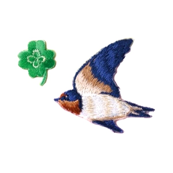 ワッペン 『刺繍ワッペンシール ツバメ UTN201』 雑貨,ワッペン