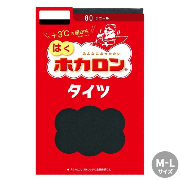 防寒具 『ホカロンタイツ 80D M-L ブラック FP8888』 アツギ Atsugi