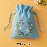 戸塚刺繍 花 刺しゅうキット 『フラワーガーデン ハンカチ ミモザ 206』 戸塚
