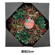 リース 完成品 『完成リース 直径25cm ローズレッド 660-064』 SG