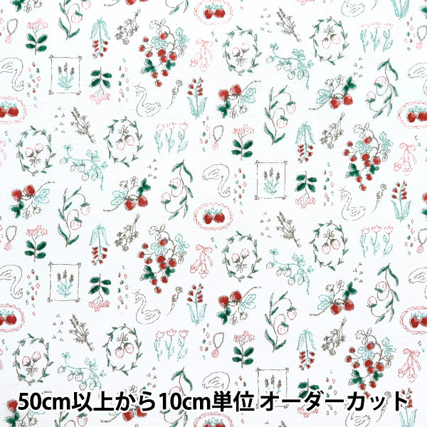 数量5から】 生地 『NOVA オックス ジュエリーボックス いちご