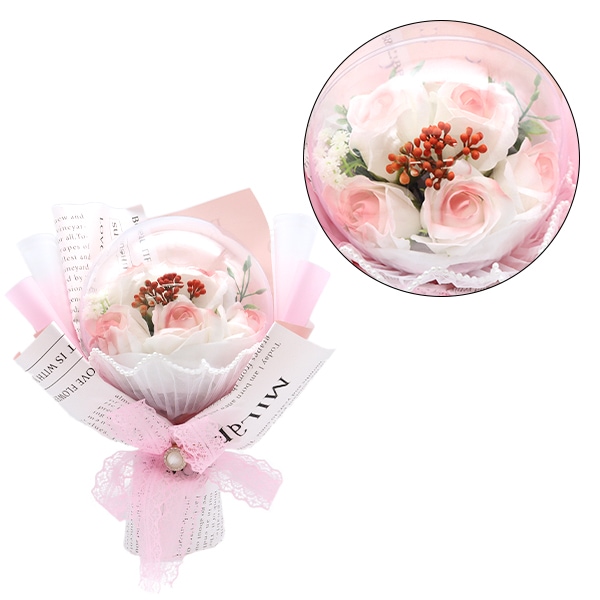 既製品 『ワンホンブーケ ピンク バルーン YQ-3』 フラワー,シルク