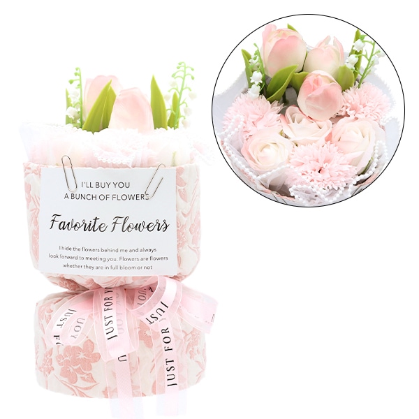 既製品 『ワンホンブーケ ピンク ジャガード YQ-5』 フラワー,シルク