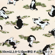 数量5から】 生地 『365CAT.ART シーチング 月あかりの猫 おとぎの国の