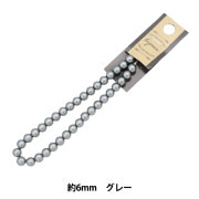 ビーズ 『ガラスパールビーズ 8mm グレー JIN24-P-18』 ビーズ,パック