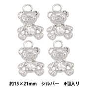 アクセサリー素材 『チャーム くま ゴールド 4個入り M12646-G