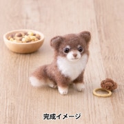 羊毛フェルト犬　モコクル ∀｀*) ずっと手に乗せておきたい 手にくっつけておきたい 笑