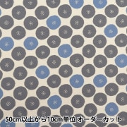 【数量5から】 生地 『オックス サークル ナチュラル 288-A-NA』|柄から探す|生地
