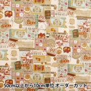 【数量5から】 生地 『綿麻キャンバス ヴィンテージ風 マルチカラー 38136-1A』|柄から探す|生地