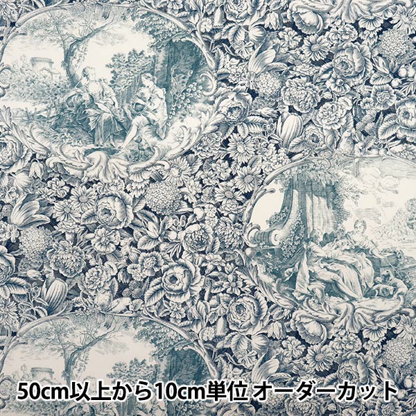 アンティーク 1820年代トワルドジュイ マリアージュ 223㎝バランス キルト アンティーク 1820年代トワルドジュイ マリアージュ 223