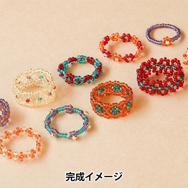 ビーズキット 『ビーズリングキット クリアカラーミックス HCA31//3