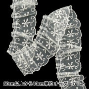 【数量5から】 フリルリボン 『クリンプレースフリル イエロー FR2446』|リボン|服飾