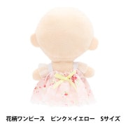 花柄ワンピースのうさぎちゃん アーティストベア ぬいぐるみ 海外作家様 ピンク ベビーピンクうさぎちゃん （フランネルボアぬいぐるみ
