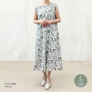 ワンピース 『とろみリネンブレンド スリーブレスAラインワンピース