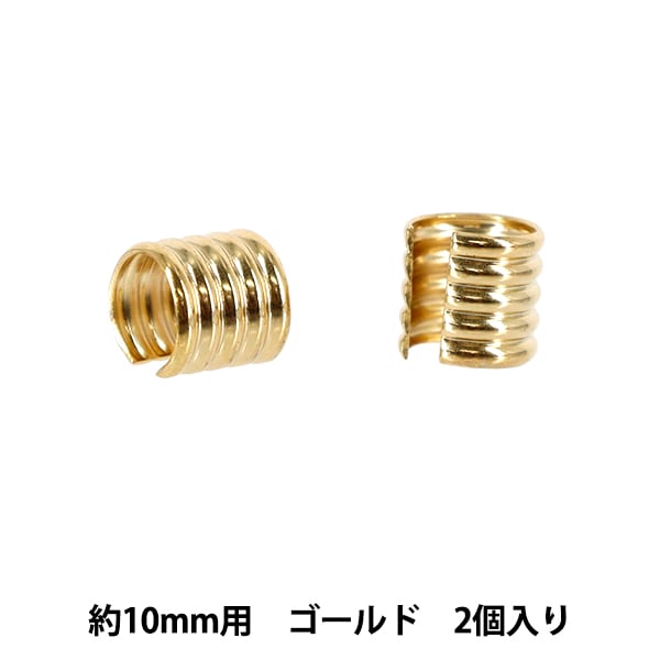 手芸パーツ 『柄カン 10mm用 2個入り ゴールド JTMP-229』 工芸,袋物