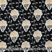 【数量5から】 生地 『う早この布 オックス フローレンス 黒×ベージュ ACS1139-D』 COTTON KOBAYASHI コットンこばやし 小林繊維|種類から探す|生地