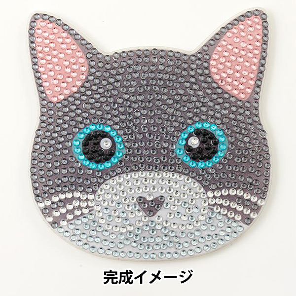 ビーズキット 『ダイヤモンドフィックス コースター ネコ D 10-4715