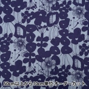 現品限り】【数量5から】 生地 『オックス 森と鹿柄 水色 CC153086-1